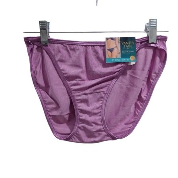 NEW Vanity Fair Lingerie Women's Illumination String Bikini Underwear Purple Siz - Picture 1 of 4